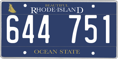 RI license plate 644751