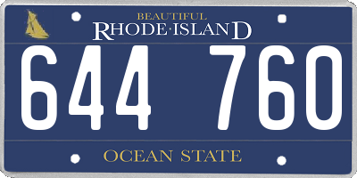RI license plate 644760