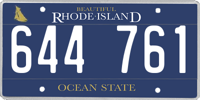 RI license plate 644761