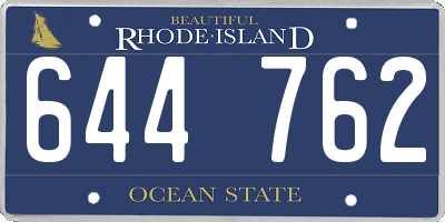 RI license plate 644762