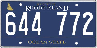 RI license plate 644772