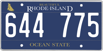 RI license plate 644775