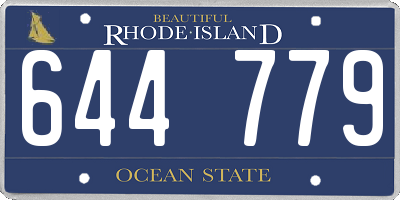 RI license plate 644779