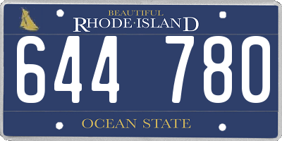 RI license plate 644780