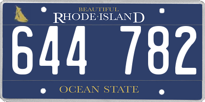 RI license plate 644782