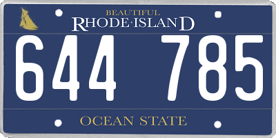 RI license plate 644785