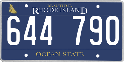RI license plate 644790
