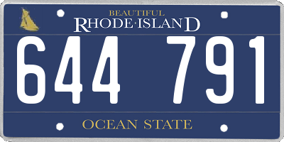 RI license plate 644791