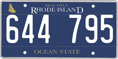 RI license plate 644795