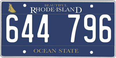 RI license plate 644796