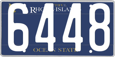 RI license plate 6448