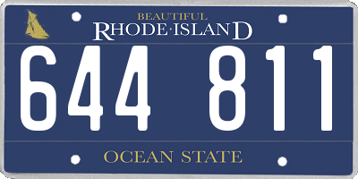 RI license plate 644811