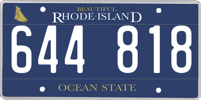 RI license plate 644818