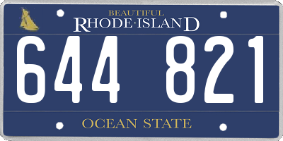 RI license plate 644821