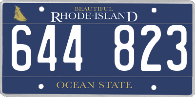 RI license plate 644823