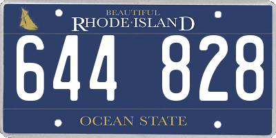 RI license plate 644828