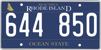 RI license plate 644850