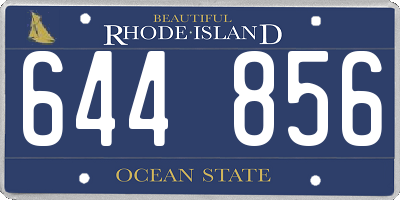 RI license plate 644856