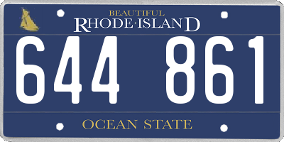 RI license plate 644861