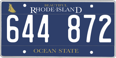 RI license plate 644872