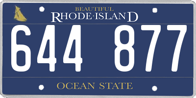 RI license plate 644877