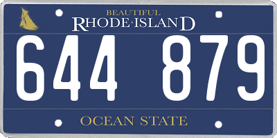 RI license plate 644879