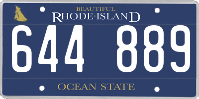 RI license plate 644889
