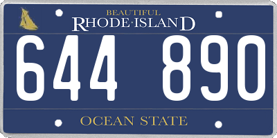 RI license plate 644890