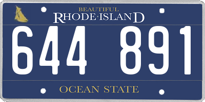 RI license plate 644891