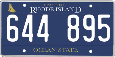 RI license plate 644895