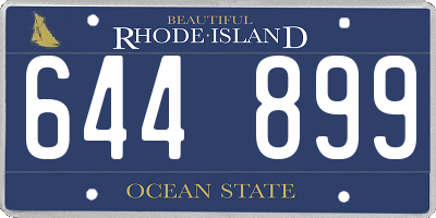 RI license plate 644899