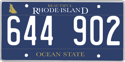 RI license plate 644902