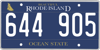 RI license plate 644905