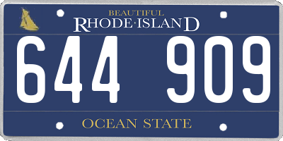 RI license plate 644909