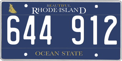 RI license plate 644912