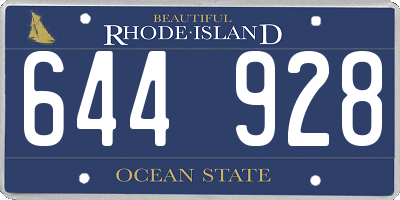 RI license plate 644928