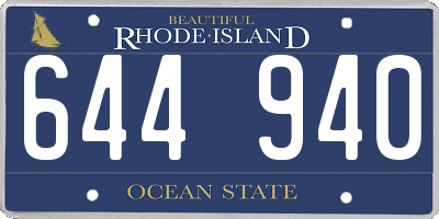 RI license plate 644940