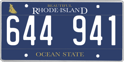 RI license plate 644941