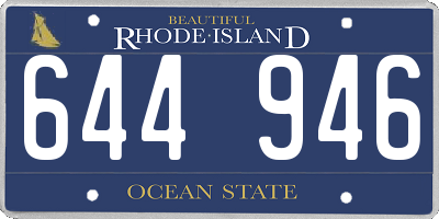 RI license plate 644946