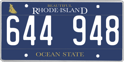 RI license plate 644948