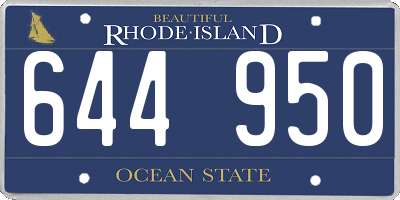 RI license plate 644950