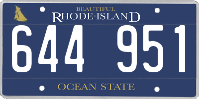 RI license plate 644951