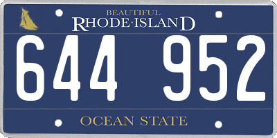 RI license plate 644952
