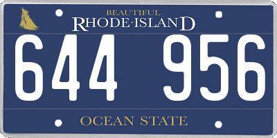 RI license plate 644956