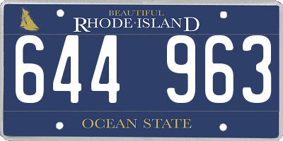 RI license plate 644963