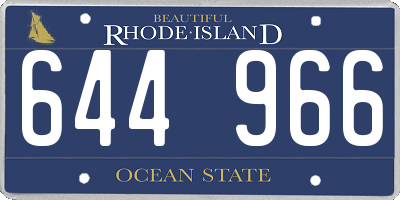 RI license plate 644966