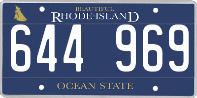 RI license plate 644969