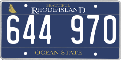 RI license plate 644970