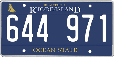 RI license plate 644971