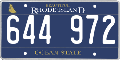 RI license plate 644972